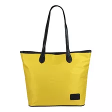 Bolsa Tote, Marca Náutica Con Mascada De Diseño De La Tela Amarillo