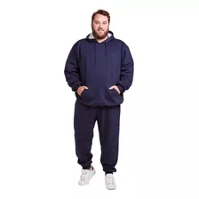 Conjunto Moletom Masculino Calça Blusa Plus Size Capuz Frio