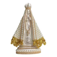 Nossa Senhora Aparecida 22cm Manto De Perola Delicada