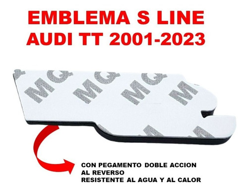  Emblema S Line Audi Tt 2001-2023 Rojo/cromo Foto 3