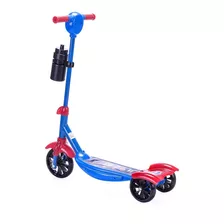 Patinete Unik Toys Heroizinhos Super Flyer Azul E Vermelho Para Crianças