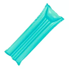 Colchão Inflável Colorido Bóia Praia Piscina 1,83m X 69cm Cor Azul