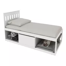 Cama Solteiro 1 Pta E Nichos Espaço Pet Multimóveis Cr40112 Cor Branco