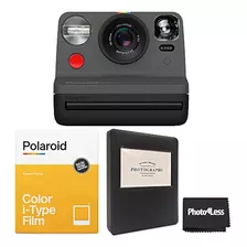 Cámara Polaroid Now I-type - Negro + Película Polaroid Color