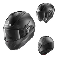 Casco Abatible Shark Evo Gt Encke Mate 100% Francés Ecer2205 Color Negro Tamaño Del Casco Xl(61-62 Cm)