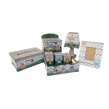 Kit Bebe Quarto Decoração Safari Berço Adesivado Mdf Enfeite