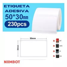 Etiqueta Adesiva 50x30 Niimbot B21 B1 230 Etiquetas P/ Rolo