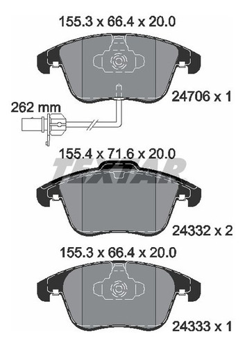 Balatas Delanteras Textar Audi A5 2012 2013 2014 2015 2016  Foto 5