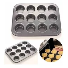 Molde De Teflon 12 Cupcakes Reposteria Anti Adherente 