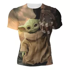 Playera Deportiva Sublimada Full Baby Yoda Ak