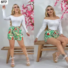 Short Para Dama Con Jareta Y Bolsas, Unitalla, Tela Ligera.