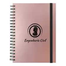 Caderno Colegial Plus Profissões Rosê Gold 100 Folhas