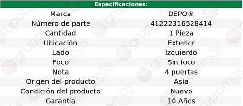 Calavera Ext Izq S/foco Honda Civic 09 Al 11 Depo Foto 4