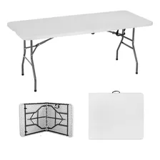 Mesa De Exterior Raitot Ds-cz152 De Plástico/metal Color Blanco