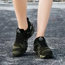 Zapatillas De Deporte Transpirables De Malla De Camuflaje Te