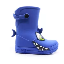 Bota Galocha Plugt Tubarão Infantil - Azul