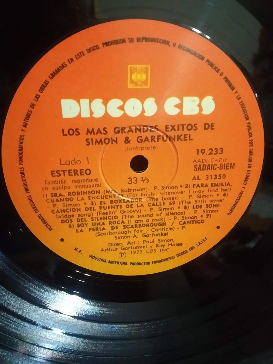 Simon & Garfunkel - Los Mas Grandes Exitos - vinilo 1972