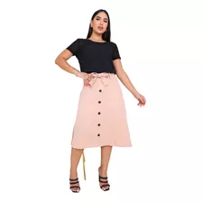 Saia Godê Midi Alfaiataria Feminina Moda Evangélica 