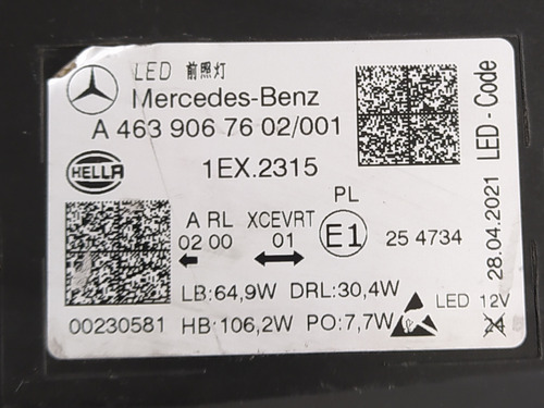 Faro Clase G Mercedes Benz Faro Led Para Clase G 2019-2022  Foto 4