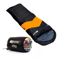 Saco De Dormir Viper Nautika 5 A 12ºc Preto E Laranja