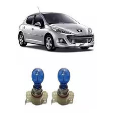 Par Lampada Super Branca Farol Milha H16 Peugeot 207 8500k