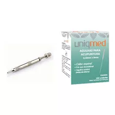 Aplicador De Agulha Acupuntura 0.18 Ting 200 Agulhas Uniqmed