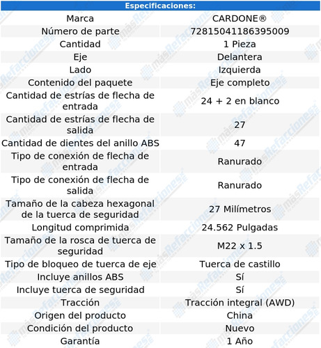 Flecha Homocintica Delantera Izq 3000gt Awd 91-92 Foto 4