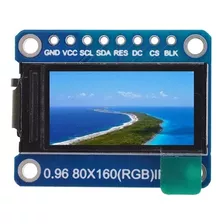 Display Full Color Tft 0.96 Ips 7p Spi Hd 65k Driver St7735