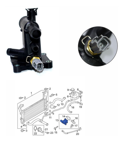 Carcaza Termostato Land Rover  Evoque 2.0-ford Edge Y Fusion Foto 2