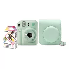 Câmera Instantânea Instax Mini 12 Com 10 Filmes E Bolsa Verde