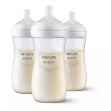 Philips Avent Natural Baby 3 Biberones Transparente, 11oz. Color Transparente