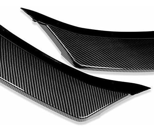 Kits De Carrocera - 3pcs Carbon Fiber Look Front Bumper Lip Foto 3