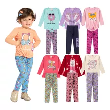 5 Conjunto Infantil Menina Roupas Crianças Feminino Verão