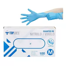 Guante Desechable Top Safe Nitrilo/vinilo Talla M Box 10x100