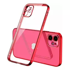 Capa Lux Cor Metálica Para iPhone XR Xs 11 12 13 Pro Max