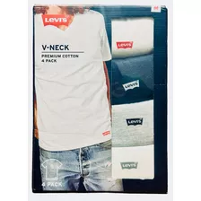 Levi's - Pack De 4 Camisetas De Algodón Premium Cuello V