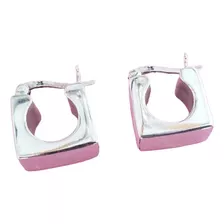 Aros Modelo Cubo En Plata Italiana 925