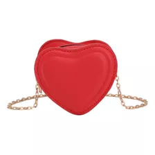 Mini Bolso De Piel Con Forma De Corazón Para Mujer