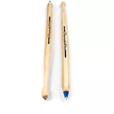 Boligrafo De Tinta Azul En Forma De Palillo De Bateria X2u
