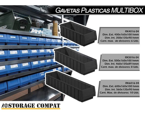 Gavetas Plásticas Multibox Storage Compat Peru