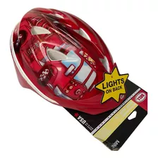 Casco Infantil Bell Con Tematica De Bomberos Y Luz Led 