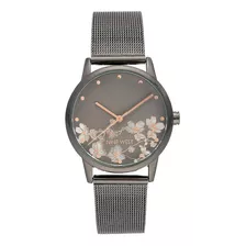 Reloj De Pulsera Nine West Para Mujer Plateado/gris Plomizo