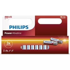 Pack X12 Pilas Alcalinas Philips Aaa 1.5v Blister 12 Unid.®