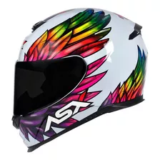 Capacete Asx Eagle Vibes Brilhante Branco 58 M