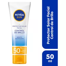 Protector Solar Facial Nivea Sun Control De Brillo Fps 50, 50ml