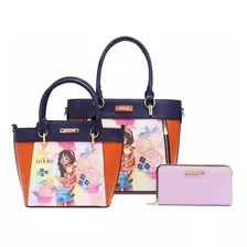 Set Nikky By Nicole Lee, Tote/ Crossbody/wallet Lovely Clara