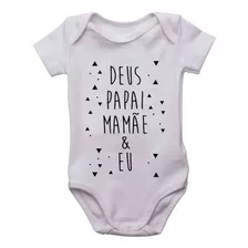 Body Infantil Deus Papai Mamãe E Eu Bodi Bori Bebê Neném