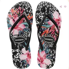 Chinelo Havaianas Slim Animal Floral