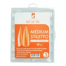 Tips Soft Gel 120 Pcs Médium Stiletto
