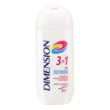 Shampoo Dimension 3 Em 1 Anticaspa 200ml - Normais A Secos
